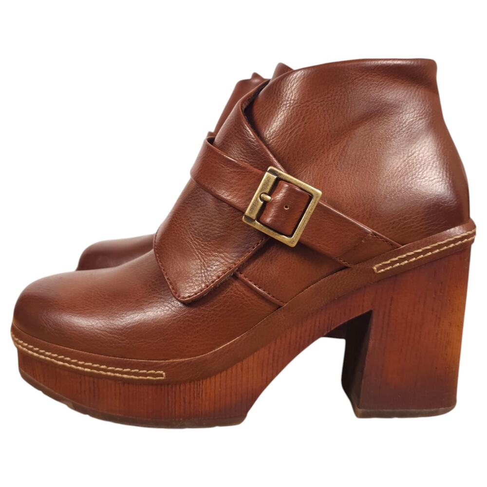 Korks Stacey Platform Ankle Boots Brown Sz 6